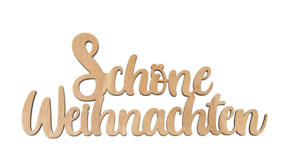 schöne Weihnachten Holz-Schriftzug